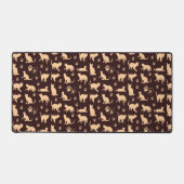 Heart Cats & Paw Prints Desk Mat voor Pet Lovers (Voorkant)