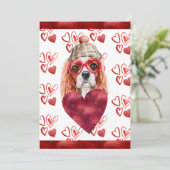 Heart Cavalier Spaniel Hondenliefhebber Valentijn Feestdagenkaart (Staand voorkant)