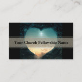 Heart Cave Cross Sunrise Church Pastor Visitekaartje (Voorkant)