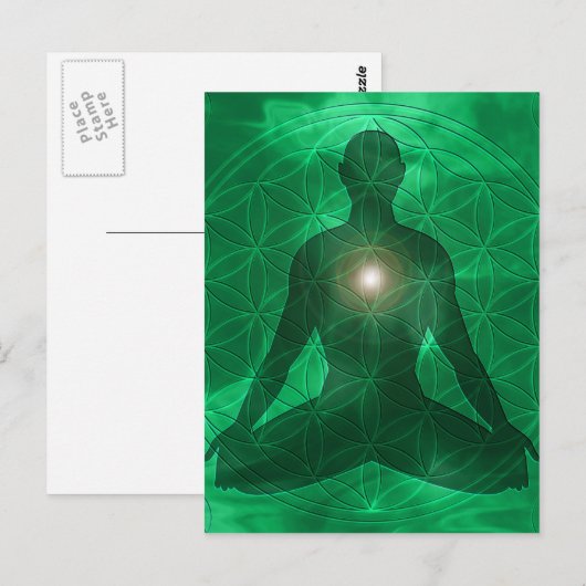 Heart Chakra Anahata Briefkaart (Voorkant / Achterkant)