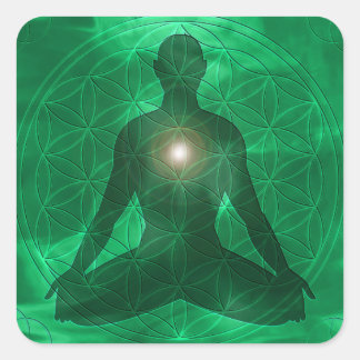 Heart Chakra Anahata Vierkante Sticker