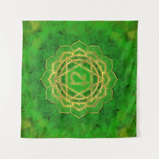 Heart chakra - Anahata Wandkleed (Voorkant (horizontaal))