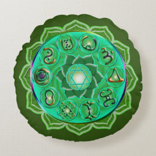 Heart Chakra Canvas tas Rond Kussen
