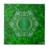 Heart Chakra Ceramic Tile Tegeltje (Voorkant)