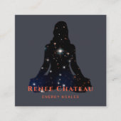 Heart Chakra, Energy Healer Vierkante Visitekaartje (Voorkant)