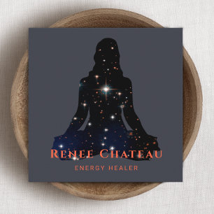 Heart Chakra, Energy Healer Vierkante Visitekaartje