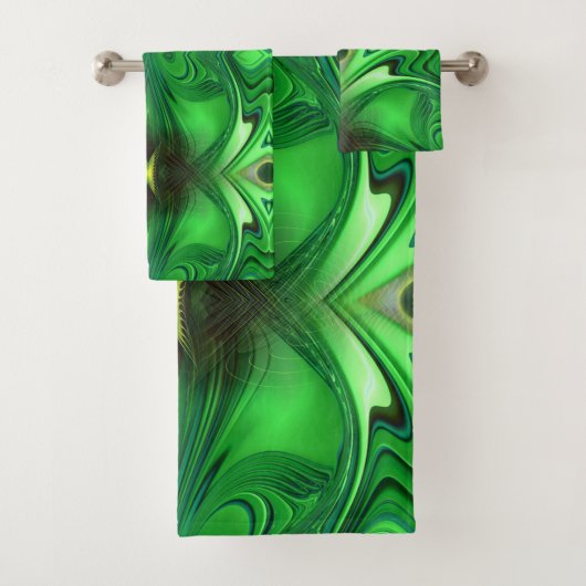 Heart Chakra Energy Herhalingspatroon Bad Handdoek (Insitu)