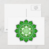 Heart Chakra - Fractal Bloom Briefkaart (Voorkant / Achterkant)