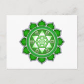 Heart Chakra - Fractal Bloom Briefkaart (Voorkant)