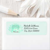 Heart Chakra Lotus Namaste Return Address Etiket (Insitu)