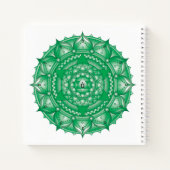 Heart Chakra Mandala Green Square Notitieboek (Achterkant)
