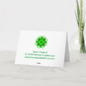 "Heart Chakra openen" Opmerkingskaart Kaart (Achterkant)