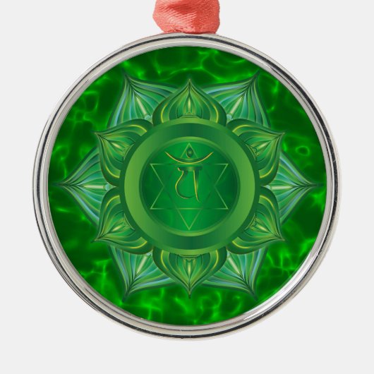 Heart Chakra Ornaments Metalen Ornament (Voorkant)