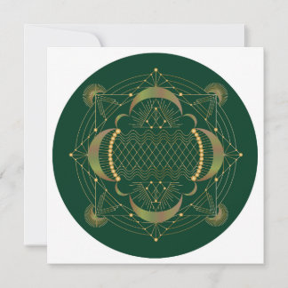 Heart Chakra Shadow Mandala Square Note Card Notitiekaartje