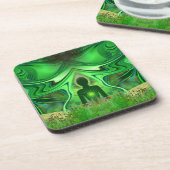 Heart Chakra - Symbool van verborgen werelden Bier Onderzetter (Linkerzijde)