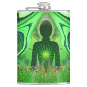 Heart Chakra - Symbool van verborgen werelden Heupfles (Voorkant)