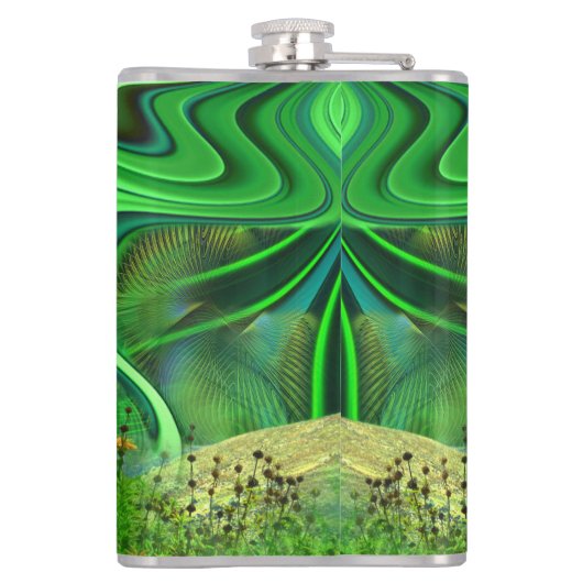 Heart Chakra - Symbool van verborgen werelden Heupfles (Achterkant)