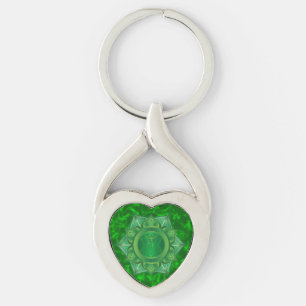 Heart Chakra Twisted Heart Metal Sleutelhanger