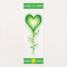 Heart Chakra Yoga Mat | Green Lotus for Healing