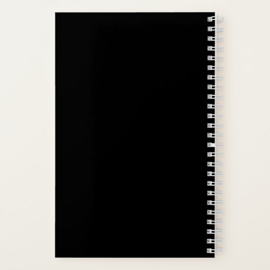 Heart Chalk Doodle en Love Pattern Cute Black Notitieboek (Achterkant)