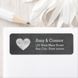 Heart Chalkboard Return Address Labels