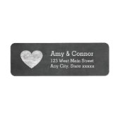 Heart Chalkboard Return Address Labels (Voorkant)