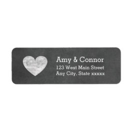 Heart Chalkboard Return Address Labels