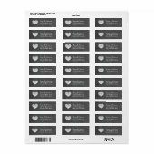 Heart Chalkboard Return Address Labels (Full Sheet)