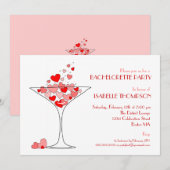 Heart Champagne Bachelorette Kaart (Voorkant / Achterkant)