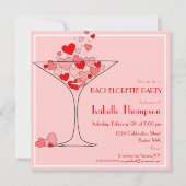 Heart Champagne Bachelorette Kaart (Voorkant)