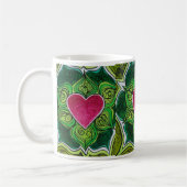Heart Charka Lotus Flower Koffiemok (Links)