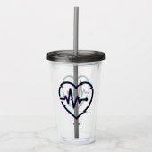 Heart Check Acryl Tumbler Drinkbeker (Voorkant)