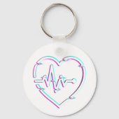 Heart Check Button Sleutelhanger (Voorkant)
