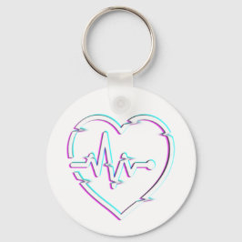 Heart Check Button Sleutelhanger