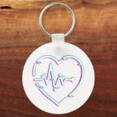 Heart Check Button Sleutelhanger (Achterkant)