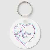 Heart Check Button Sleutelhanger (Achterkant)