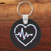 Heart Check Button Sleutelhanger (Voorkant)