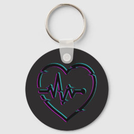 Heart Check Button Sleutelhanger