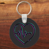 Heart Check Button Sleutelhanger (Achterkant)