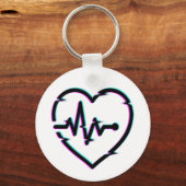 Heart Check Button Sleutelhanger (Voorkant)