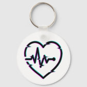 Heart Check Button Sleutelhanger (Achterkant)