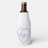 Heart Check Foam Bottle Cooler (Fles Voorkant)