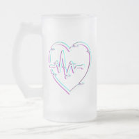 Heart Check Frosted Glass Mok