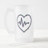 Heart Check Frosted Glass Mok (Links)