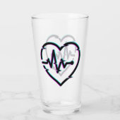 Heart Check Glass Cup Glas (Achterkant)