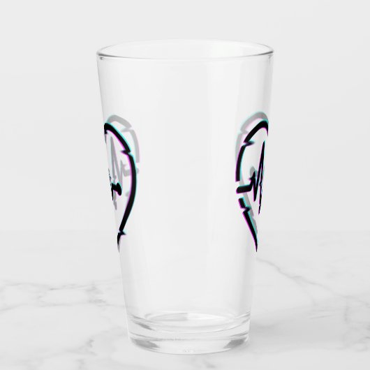 Heart Check Glass Cup Glas (Links)