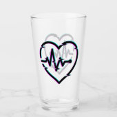 Heart Check Glass Cup Glas (Voorkant)