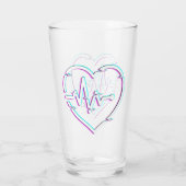 Heart Check Glass Cup Glas (Achterkant)
