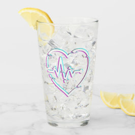 Heart Check Glass Cup Glas