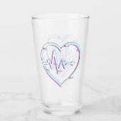 Heart Check Glass Cup Glas (Voorkant)
